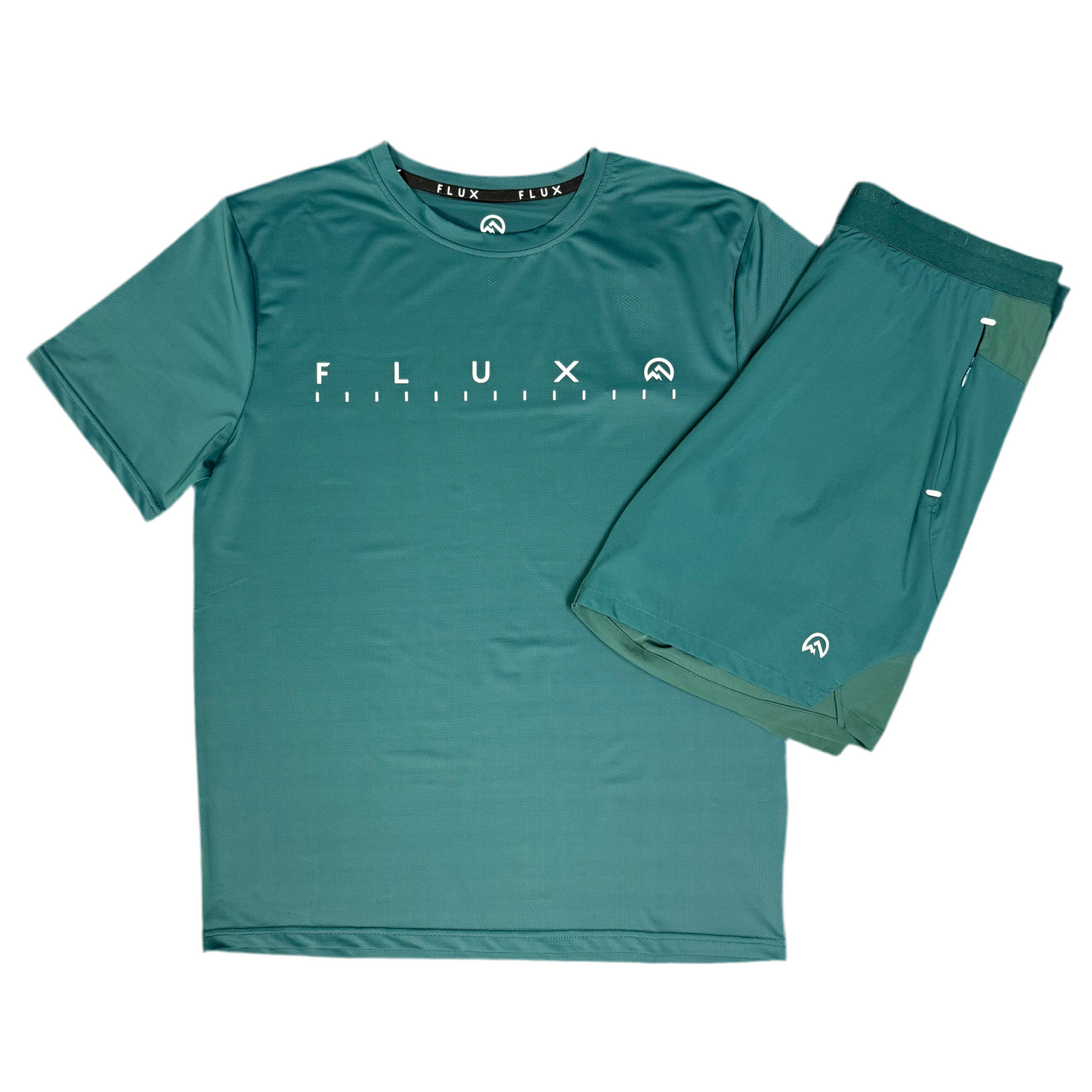 Flux Graphic Logo T-Shirt & Performance Shorts - Jungle Green
